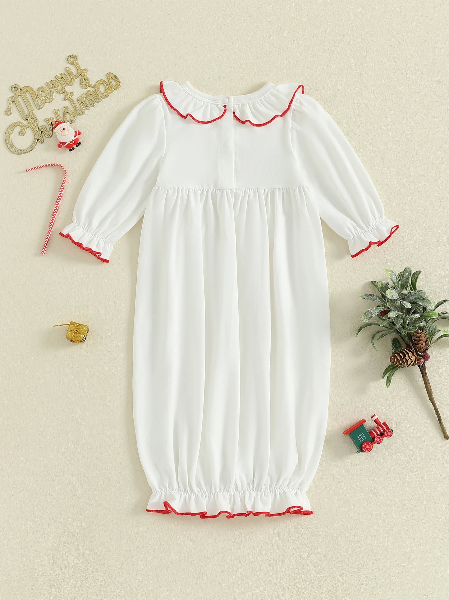 Infant Sleep Sack for Boys Girls Winter Holiday Long Sleeve Wearable Nightgown Newborn Pajama Gown for Christmas